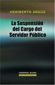 Cover of: La suspensión del cargo del servidor público