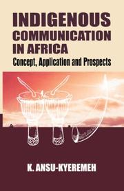 Cover of: Indigenous communication in Africa | 