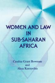 Cover of: Women and Law in Sub-Saharan Africa by Cynthia Grant Bowman