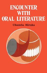 Cover of: Encounter with Oral Literature