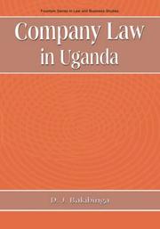 Cover of: Company Law in Uganda (Aerc Research Paper) by David J. Bakibinga