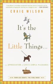 Cover of: It's the little things-- by Craig Wilson