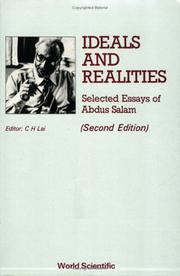 Cover of: Ideals and Realities: Selected Essays of Abdus Salam