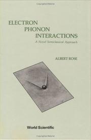 Cover of: Electron Phonon Interactions by Albert Rose