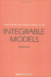 Cover of: Integrable models