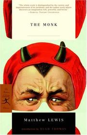 Cover of: The monk by Matthew Gregory Lewis, Matthew Gregory Lewis