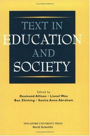 Cover of: Text in education and society