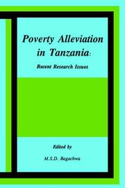 Cover of: Poverty alleviation in Tanzania by edited by M.S.D. Bagachwa.