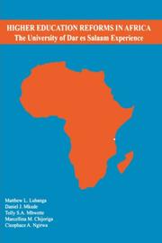 Cover of: Higher education reforms in Africa by Matthew L. Luhanga ... [et al.].