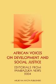 Cover of: African Voices on Development and Social Justice | 