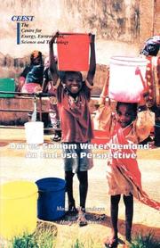 Cover of: Dar es Salaam Water Demand: An End-use Perspective (Ceest Book Series)