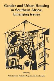 Cover of: Gender and urban housing in southern Africa: emerging issues