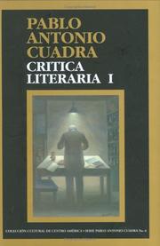 Cover of: Critica Literaria I by Cuadra, Pablo Antonio