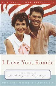 Cover of: I Love You, Ronnie by Nancy Reagan