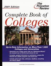 Cover of: Complete Book of Colleges, 2001 Edition (Complete Book of Colleges)