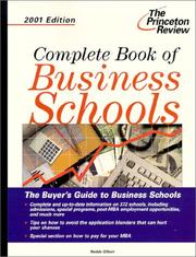 Cover of: Complete Book of Business Schools, 2001 Edition (Complete Book of Business Schools)