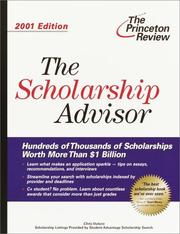 Cover of: The Scholarship Advisor, 2001 Edition (Scholarship Advisor)