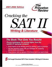 Cracking the SAT II by Elizabeth Buffa, Liz Buffa, Adam Robinson