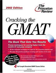 Cover of: Cracking the GMAT, 2002 Edition (Cracking the Gmat)