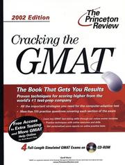 Cover of: Cracking the GMAT with CD-ROM, 2002 Edition (Cracking the Gmat With Sample Tests on CD-Rom)