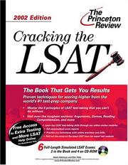 Cover of: Cracking the LSAT with CD-ROM, 2002 Edition (Cracking the Lsat With Sample Tests on CD-Rom)