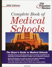 Cover of: Complete Book of Medical Schools, 2002 Edition (Complete Book of Medical Schools) by Malaika Stoll