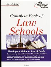 Cover of: Complete Book of Law Schools, 2002 Edition (Complete Book of Law Schools)