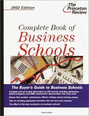 Cover of: Complete Book of Business Schools, 2002 Edition (Complete Book of Business Schools)