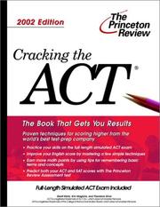 Cover of: Cracking the ACT, 2002 Edition (College Test Prep)