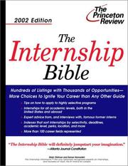 Cover of: The Internship Bible, 2002 Edition (Career Guides)