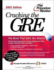 Cover of: Cracking the GRE with Sample Tests on CD-ROM