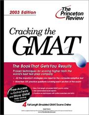 Cover of: Cracking the GMAT