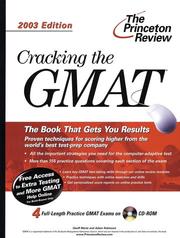 Cover of: Cracking the GMAT with Sample Tests on CD-ROM