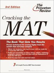 Cover of: Cracking the MAT