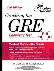 Cover of: Cracking the GRE Chemistry Test by Monique Laberge