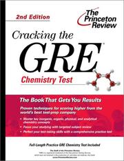 Cover of: Cracking the GRE Chemistry Test