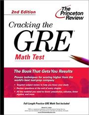 Cover of: Cracking the GRE Math Test by Steve Leduc