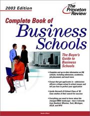 Cover of: Complete Book of Business Schools, 2003 Edition (Graduate School Admissions Gui)