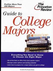 Cover of: The Guide to College Majors | Princeton Review