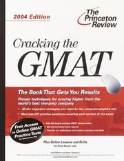 Cover of: Cracking the GMAT, 2004 Edition (Graduate Test Prep)
