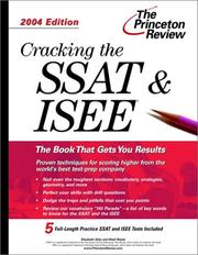 Cover of: Cracking the SSAT and ISEE