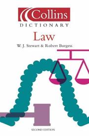Cover of: Collins Dictionary of Law by William J. Stewart, Robert Burgess