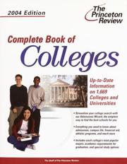 Cover of: Complete Book of Colleges, 2004 Edition (College Admissions Guides) by Princeton Review, Princeton Review