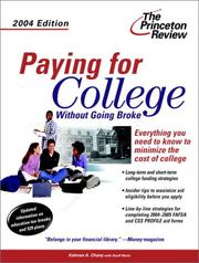 Cover of: Paying for College without Going Broke, 2004 Edition (College Admissions Guides) | Princeton Review