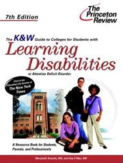 Cover of: K & W Guide to Colleges for Students with Learning Disabilities or Attention Deficit Disorder, 7th Edition (College Admissions Guides)