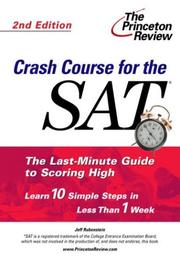 Cover of: Crash Course for the SAT by Princeton Review, Princeton Review