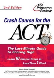 Cover of: Crash Course for the ACT by Princeton Review