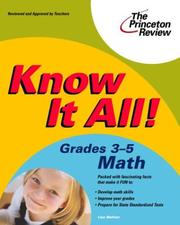 Cover of: Know It All! Grades 3-5 Math (K-12 Study Aids)