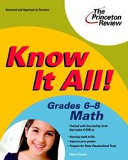 Cover of: Know It All! Grades 6-8 Math (K-12 Study Aids)