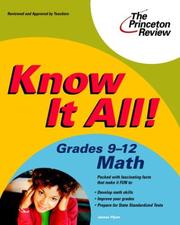 Cover of: Know It All! Grades 9-12 Math (K-12 Study Aids)